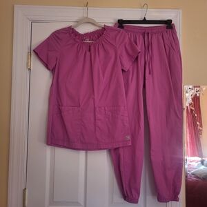 Buttersoft Stretch Purple Scrub Set Size S